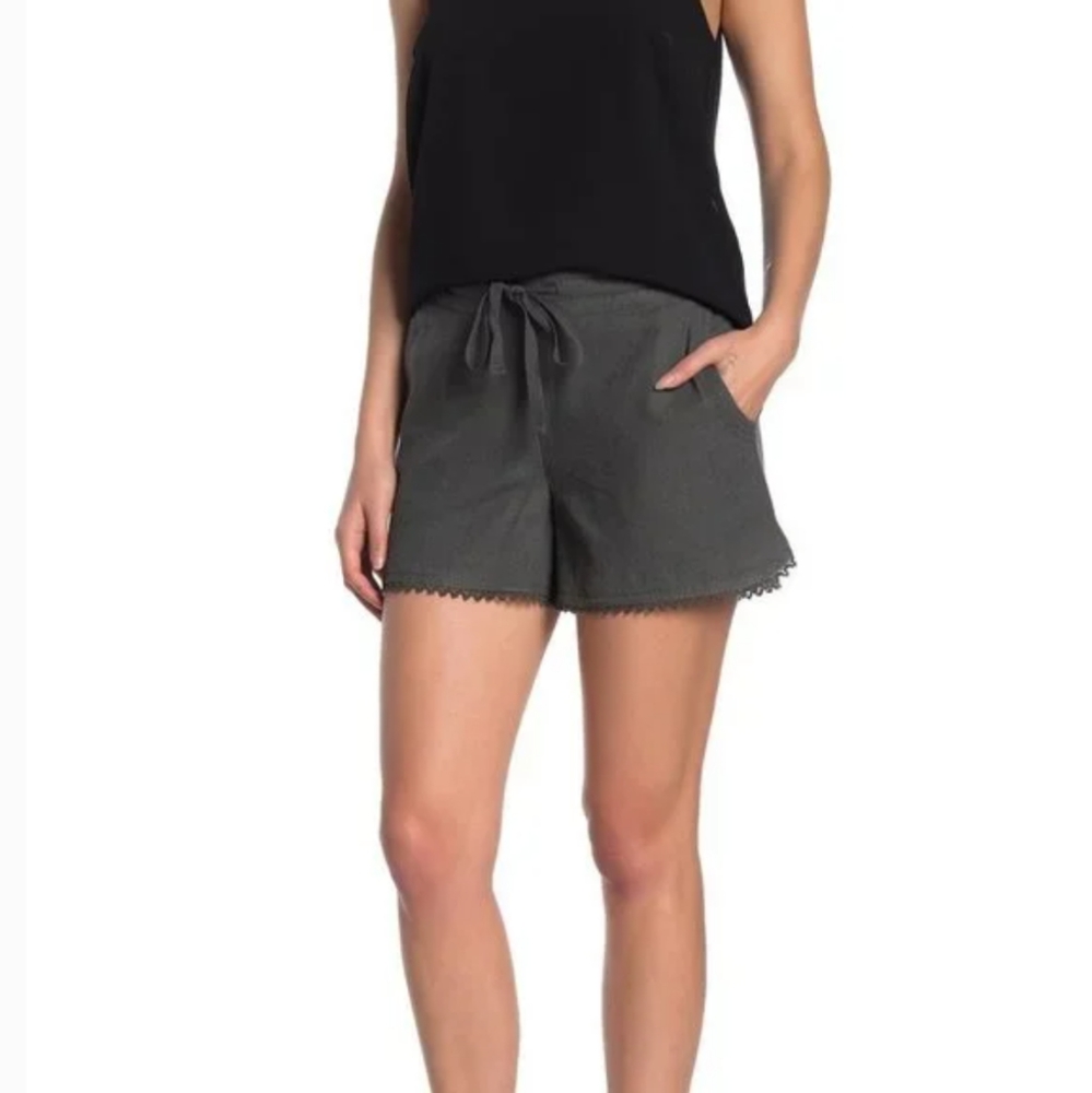 NWT Calson Solid Linen Blend Shorts